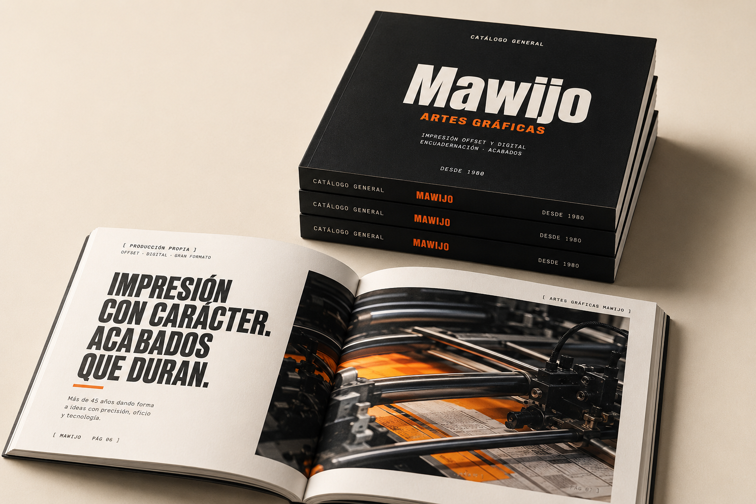 Folletos grapados multipágina impresos por Mawijo