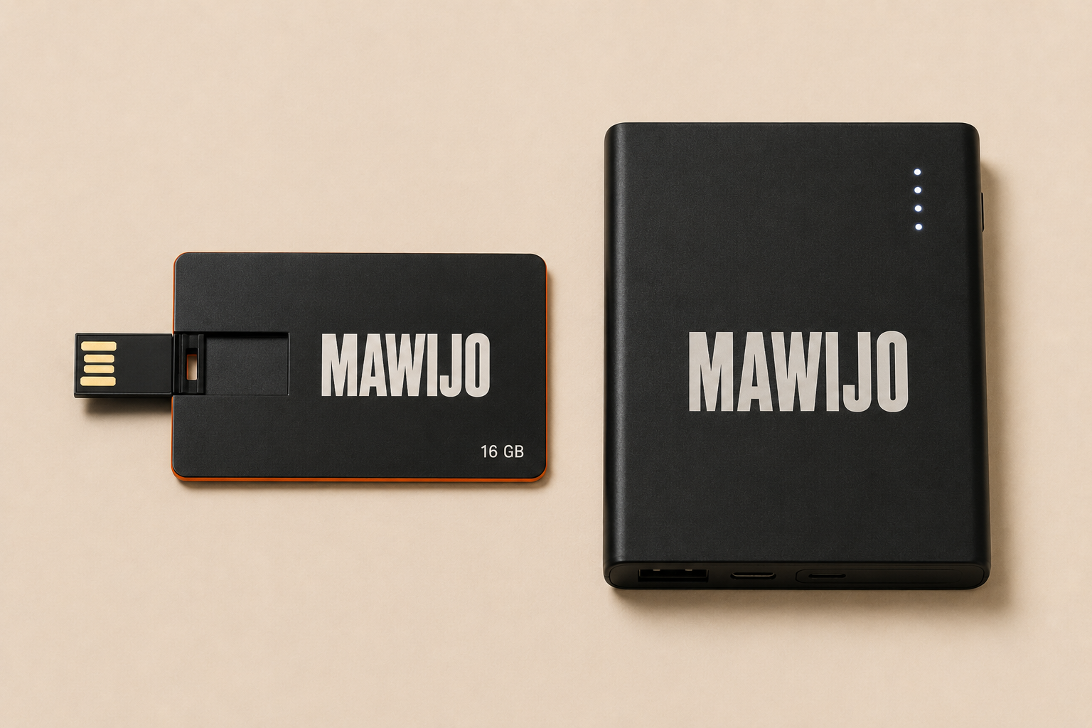 Memorias USB y powerbanks personalizados por Mawijo