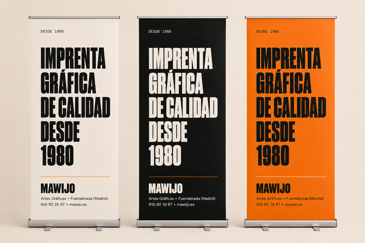 Roll-up de gran formato impreso por Mawijo