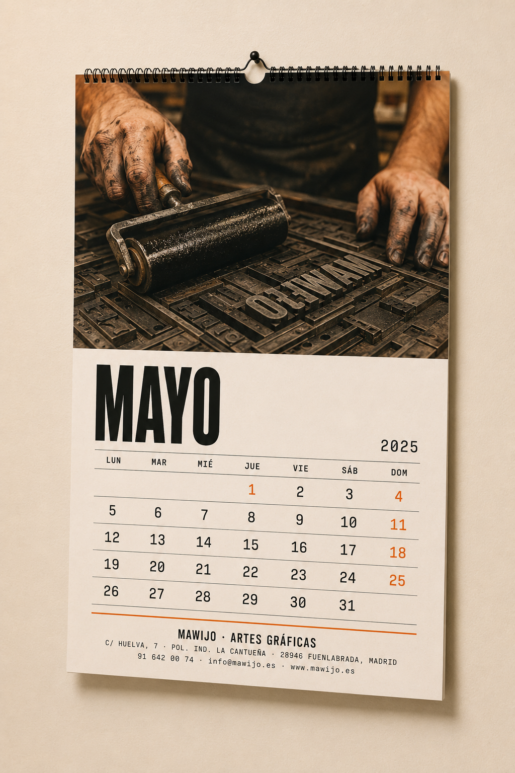 Calendario de pared de Mawijo