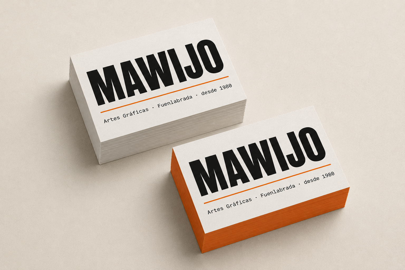 Tarjetas de visita Mawijo en papel 350g